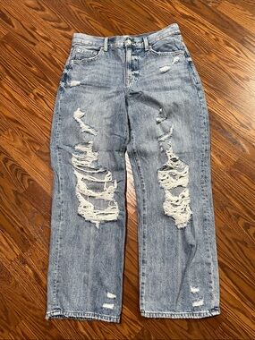 pistola Light Wash Distressed Boyfriend Jeans size 27 HTF